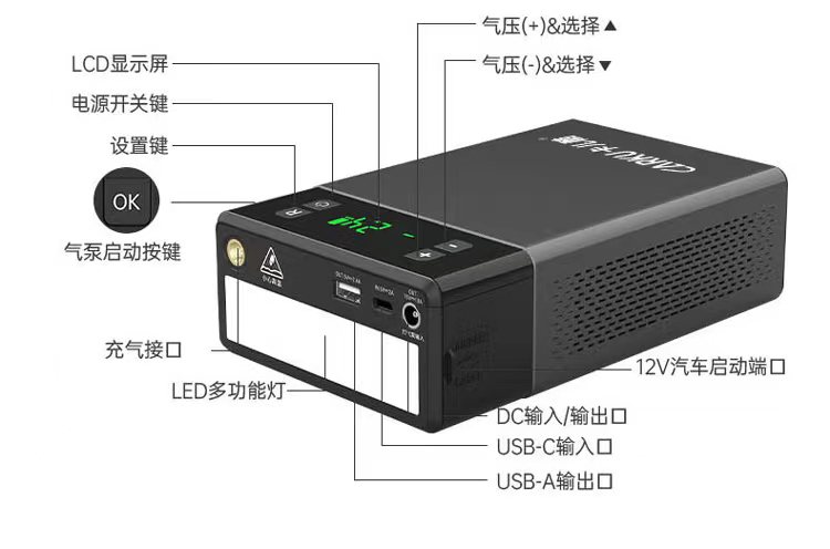 啟動(dòng)電源充氣一體機(jī)